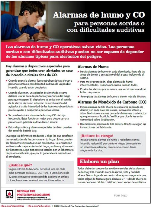 spanish smoke and co alarm information